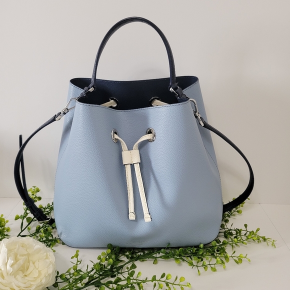Kate Spade Eva bucket drawstrings crossbody blue tote bag New - Picture 8 of 12